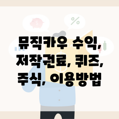 뮤직카우 수익, 저작권료, 퀴즈, 주식, 이용방법