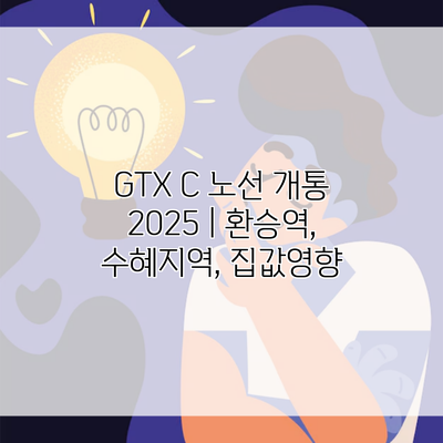 GTX C 노선 개통 2025 | 환승역, 수혜지역, 집값영향