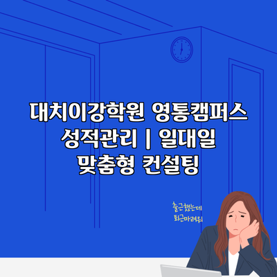 대치이강학원 영통캠퍼스 성적관리 | 일대일 맞춤형 컨설팅