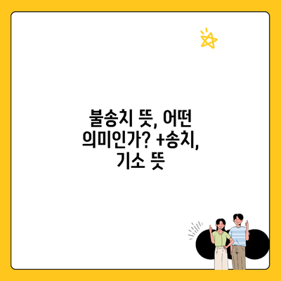 불송치 뜻, 어떤 의미인가? +송치, 기소 뜻