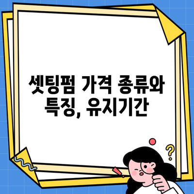 셋팅펌 가격 종류와 특징, 유지기간