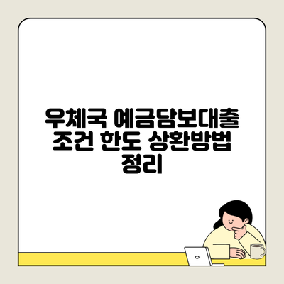 우체국 예금담보대출 조건 한도 상환방법 정리