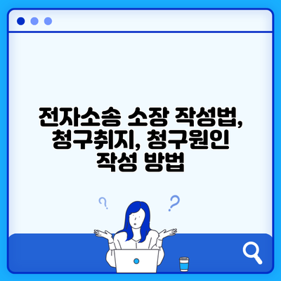 전자소송 소장 작성법, 청구취지, 청구원인 작성 방법