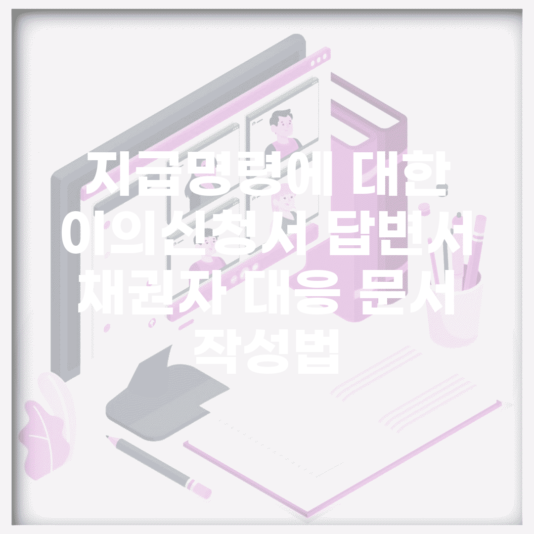 지급명령에 대한 이의신청서 답변서 | 채권자 대응 문서 작성법