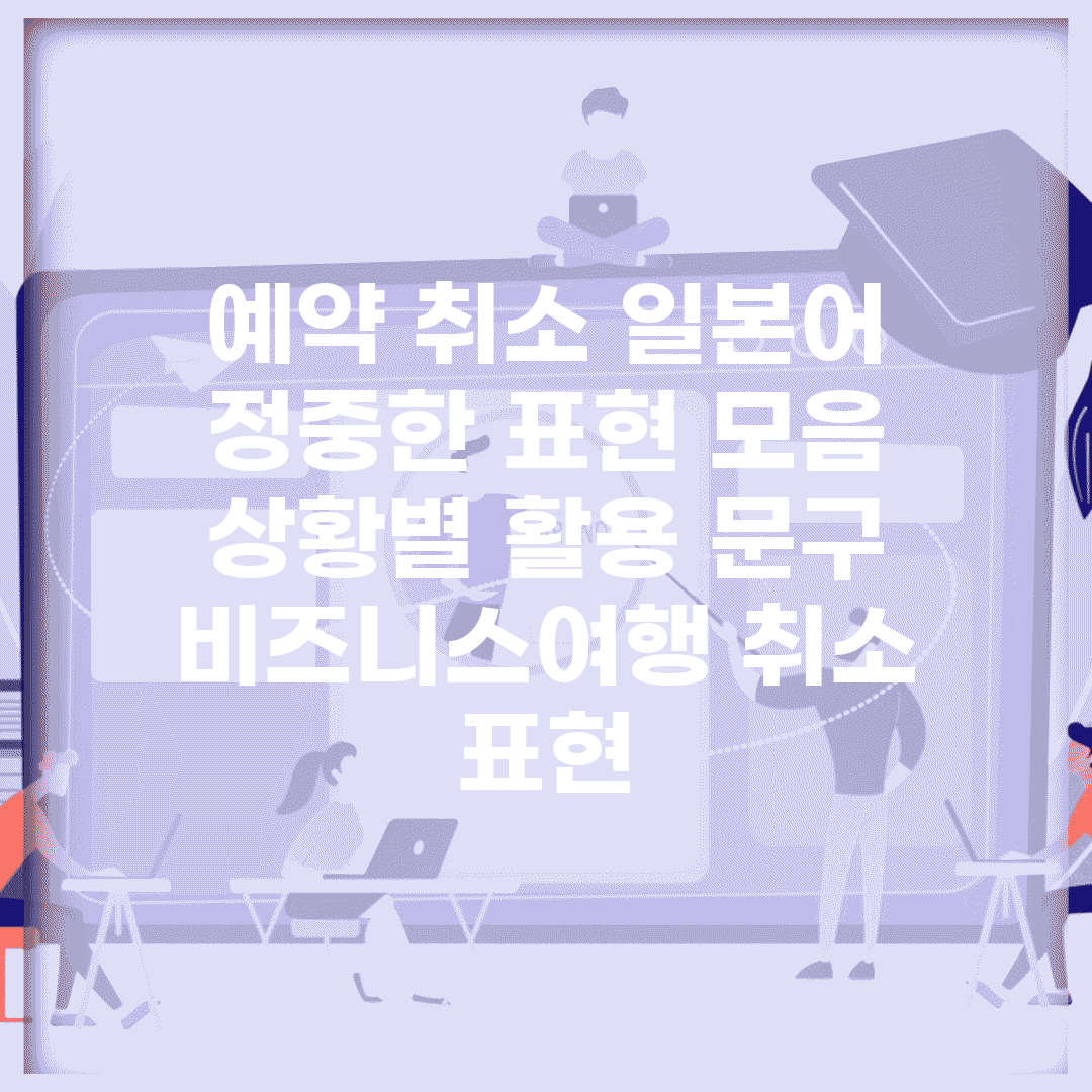예약 취소 일본어 정중한 표현 모음 | 상황별 활용 문구 | 비즈니스/여행 취소 표현