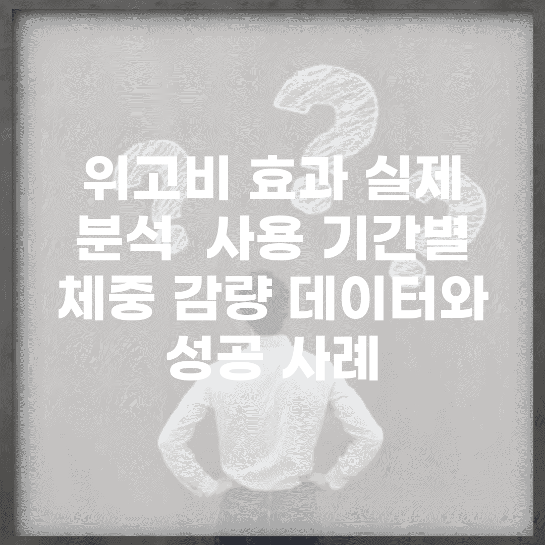 위고비 효과 실제 분석 | 사용 기간별 체중 감량 데이터와 성공 사례