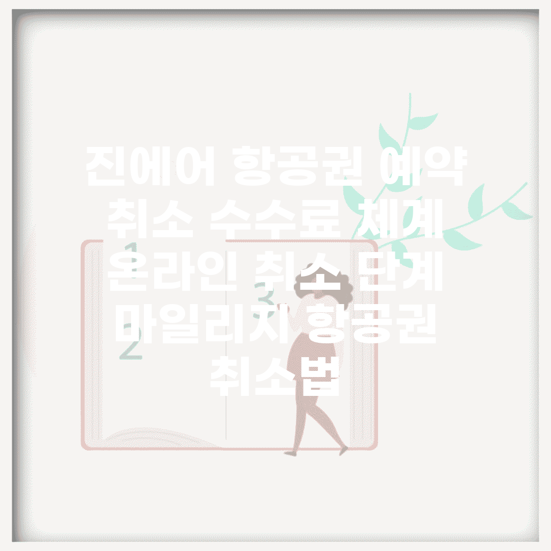 진에어 항공권 예약 취소 수수료 체계 | 온라인 취소 단계 | 마일리지 항공권 취소법