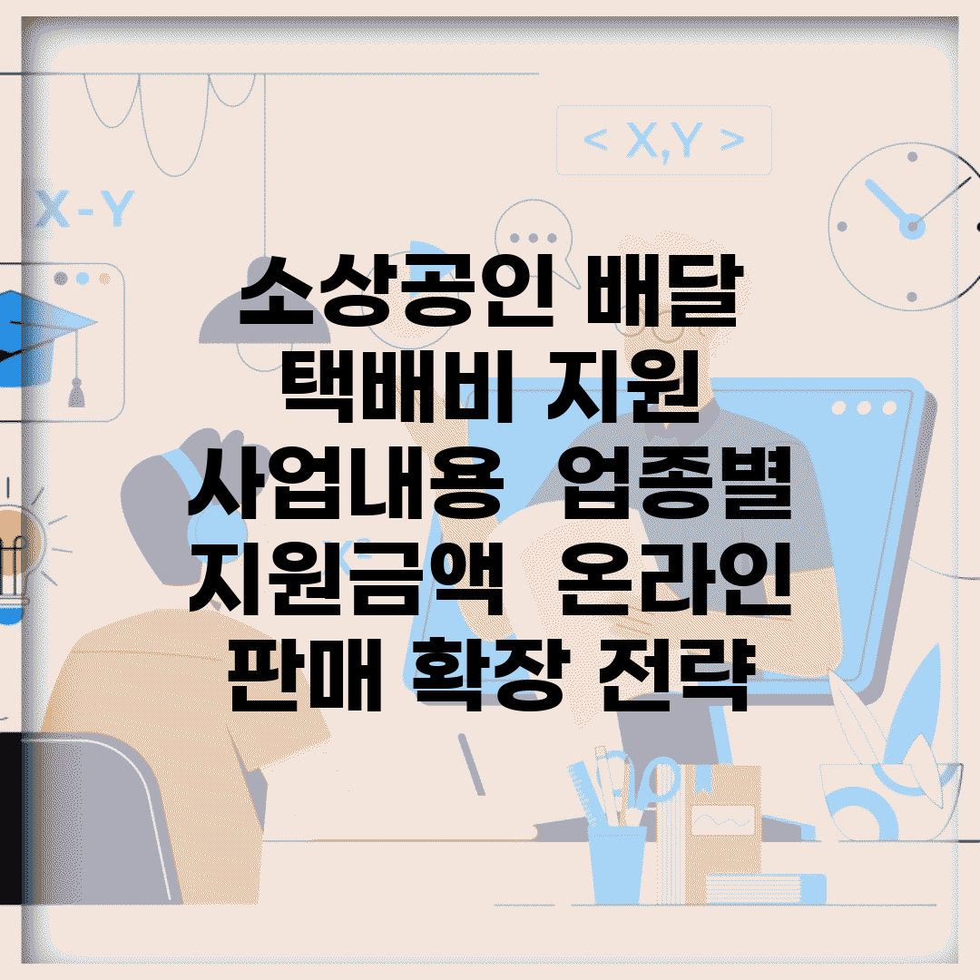 소상공인 배달 택배비 지원 사업내용 | 업종별 지원금액 | 온라인 판매 확장 전략