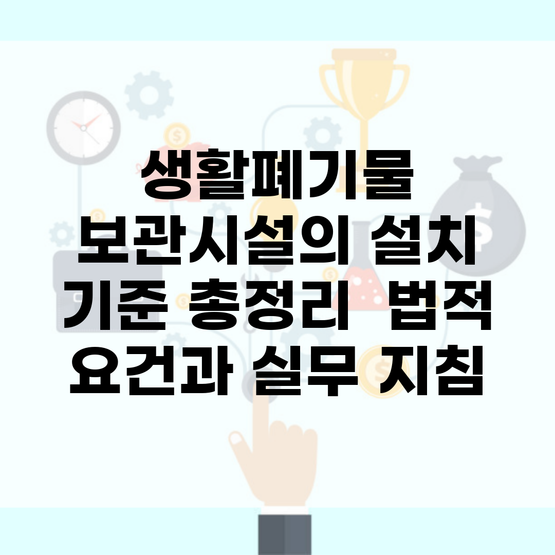 생활폐기물 보관시설의 설치 기준 총정리 | 법적 요건과 실무 지침