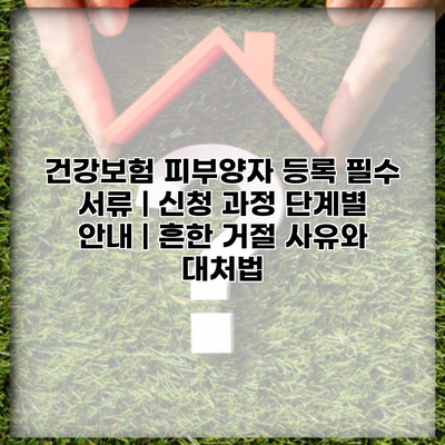 건강보험 피부양자 등록 필수 서류 | 신청 과정 단계별 안내 | 흔한 거절 사유와 대처법