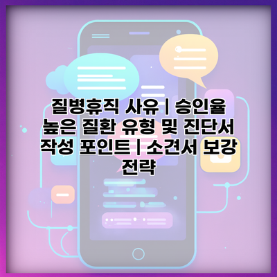 질병휴직 사유 | 승인율 높은 질환 유형 및 진단서 작성 포인트 | 소견서 보강 전략