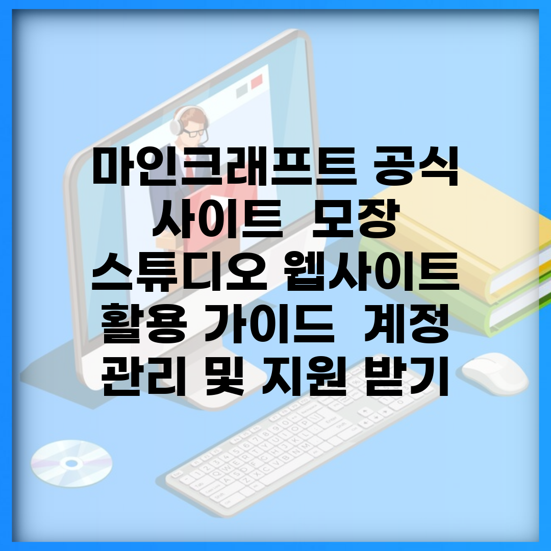 마인크래프트 공식 사이트 | 모장 스튜디오 웹사이트 활용 가이드 | 계정 관리 및 지원 받기
