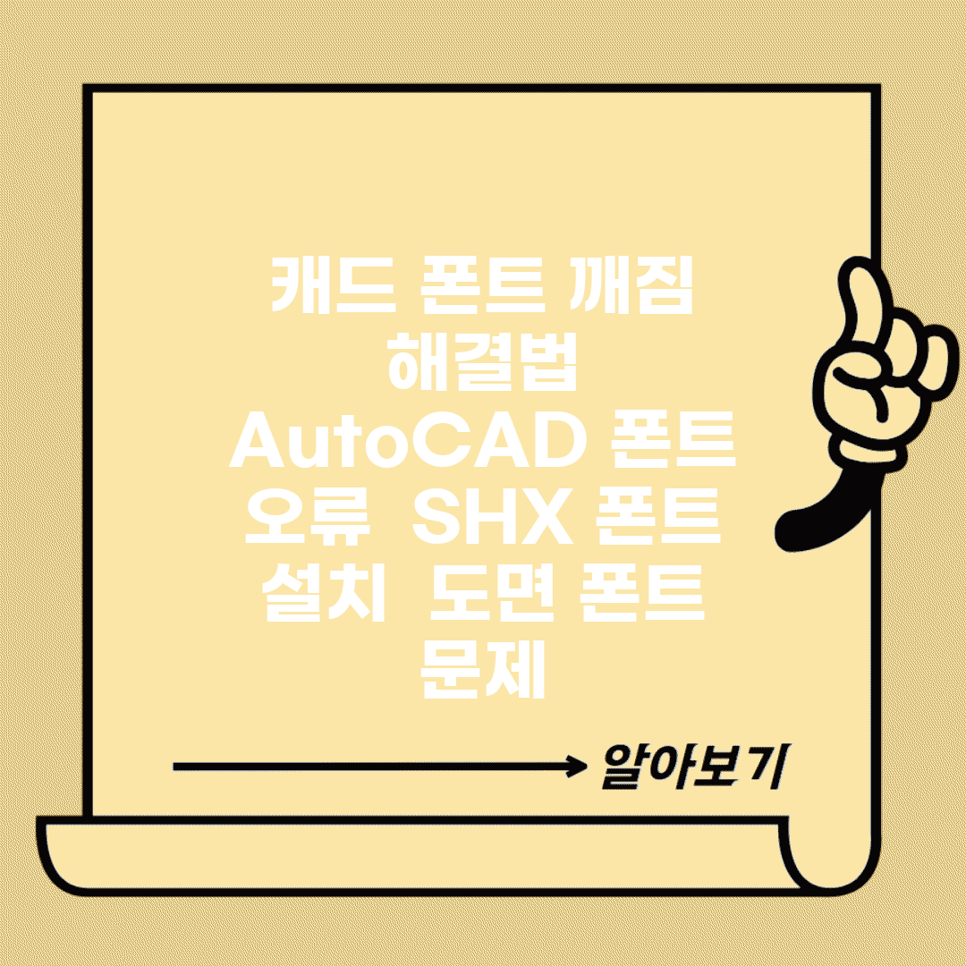 캐드 폰트 깨짐 해결법 | AutoCAD 폰트 오류 | SHX 폰트 설치 | 도면 폰트 문제