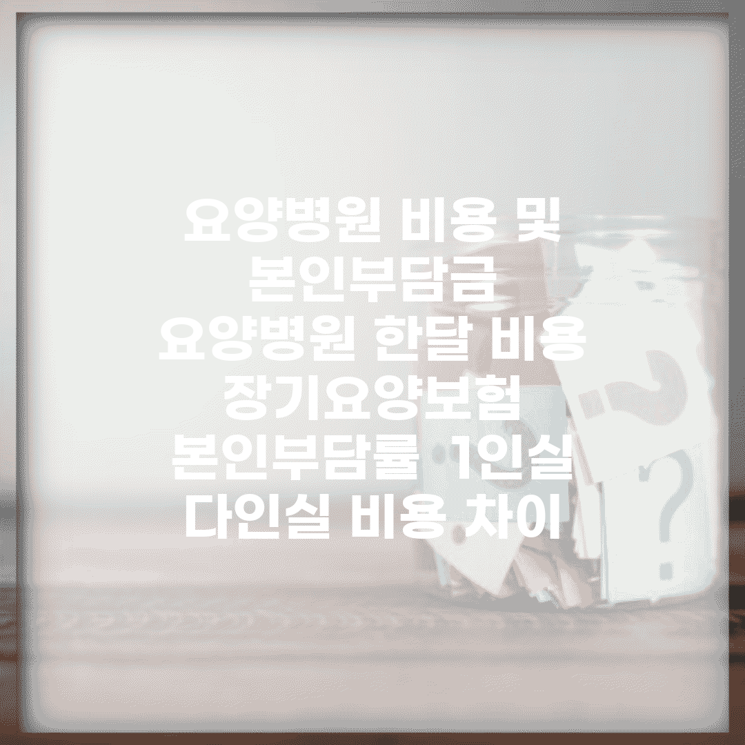 요양병원 비용 및 본인부담금 | 요양병원 한달 비용 | 장기요양보험 본인부담률 | 1인실 다인실 비용 차이