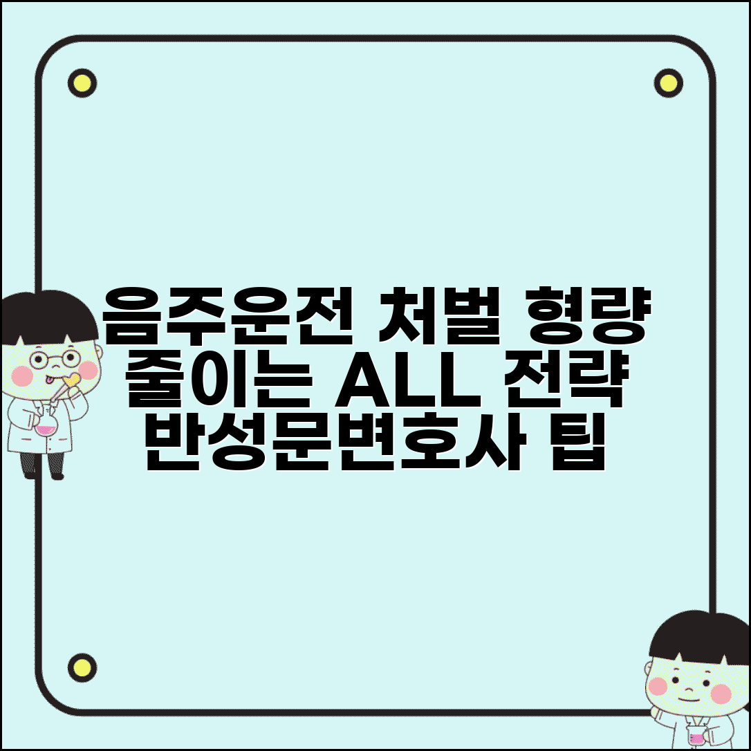 음주운전 처벌 경감 받는 방법 | 변호사 선임부터 반성문 작성까지 형량 줄이는 모든 전략