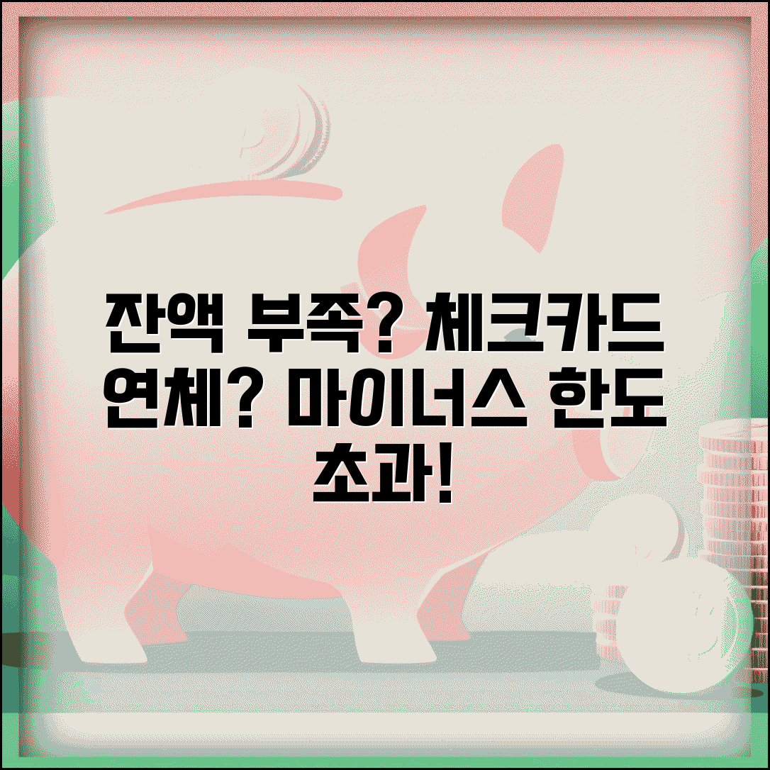 체크카드 잔액부족 연체 되나 | 체크카드 잔액부족과 마이너스 한도 초과시 처리