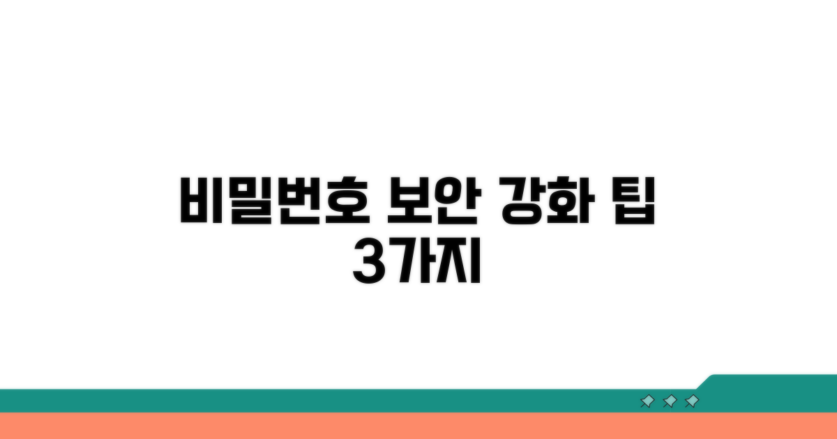 강력한 비밀번호 조합 팁 3가지