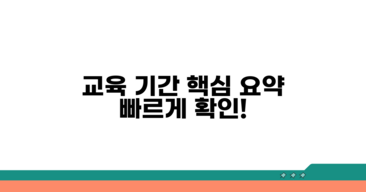 교육 서비스 이용기간 핵심 정리