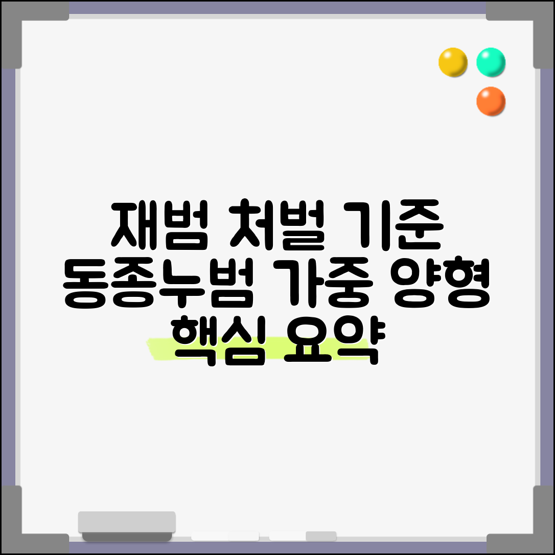 재범 가중처벌 기준 | 동종 재범 누범 가중처벌 적용 기준과 양형