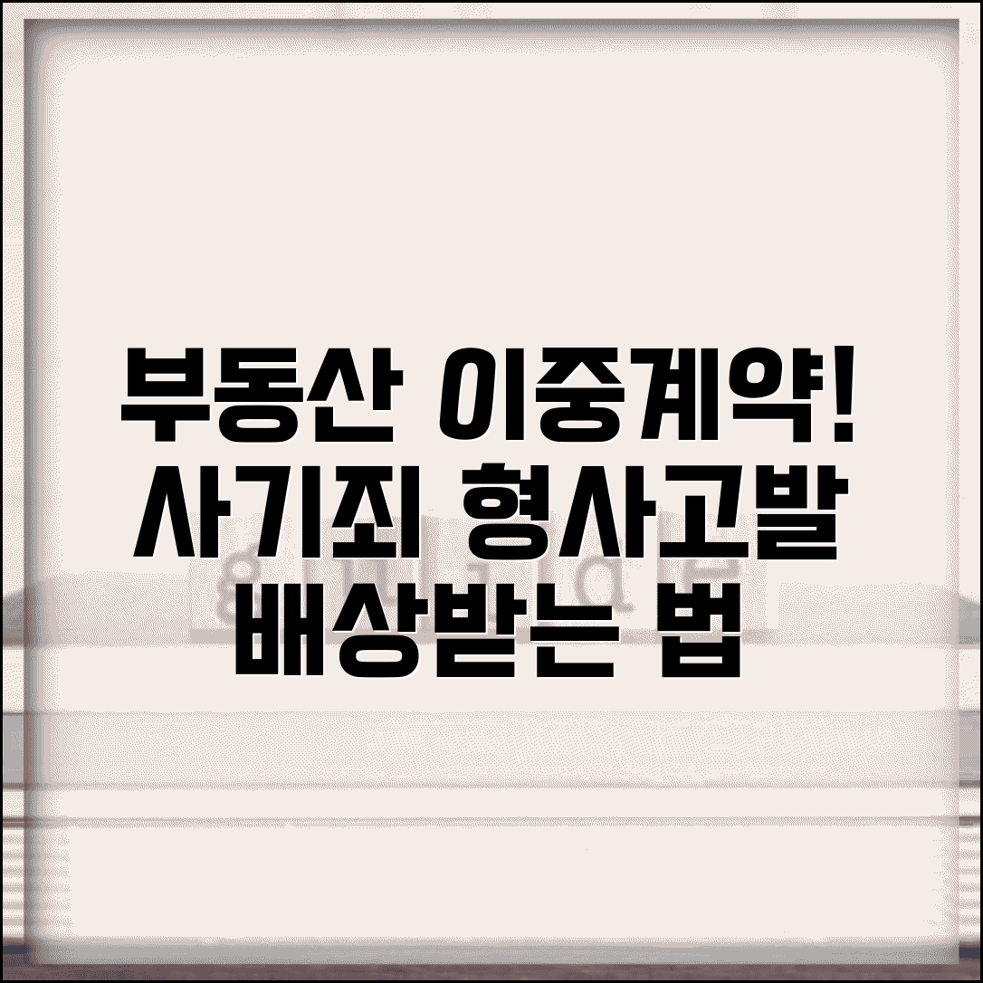 부동산 이중계약 신고 | 집주인 이중계약 사기 형사고발과 손해배상