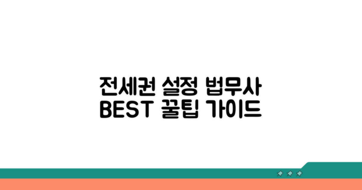 전세권설정 법무사 선택 가이드