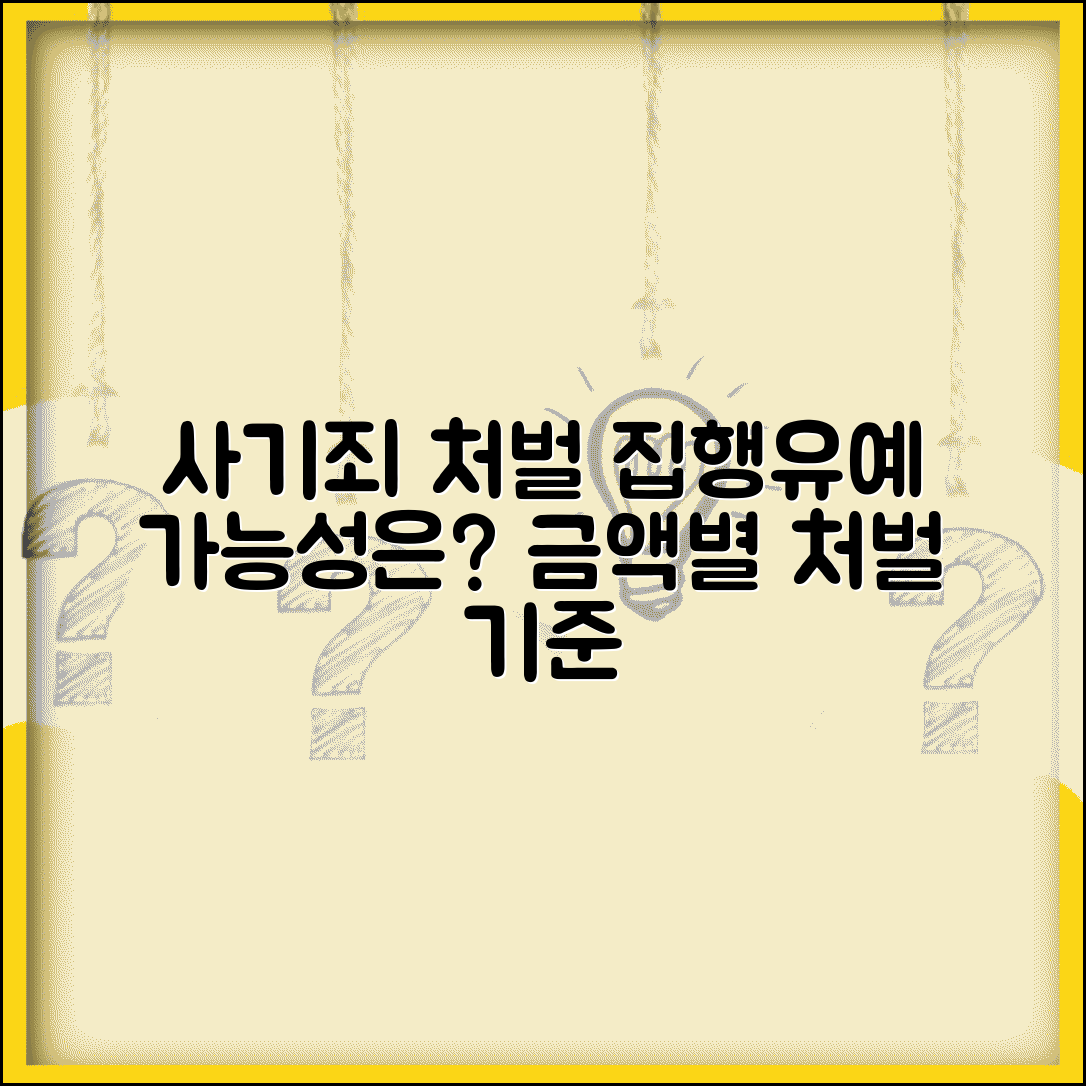 사기죄 처벌 형량 집행유예 | 사기죄 처벌 기준 금액별