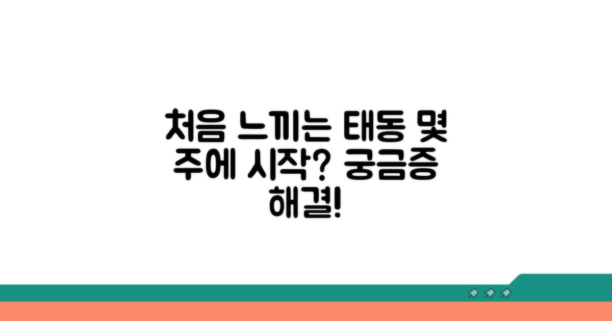처음 느끼는 태동, 몇 주에 시작될까?