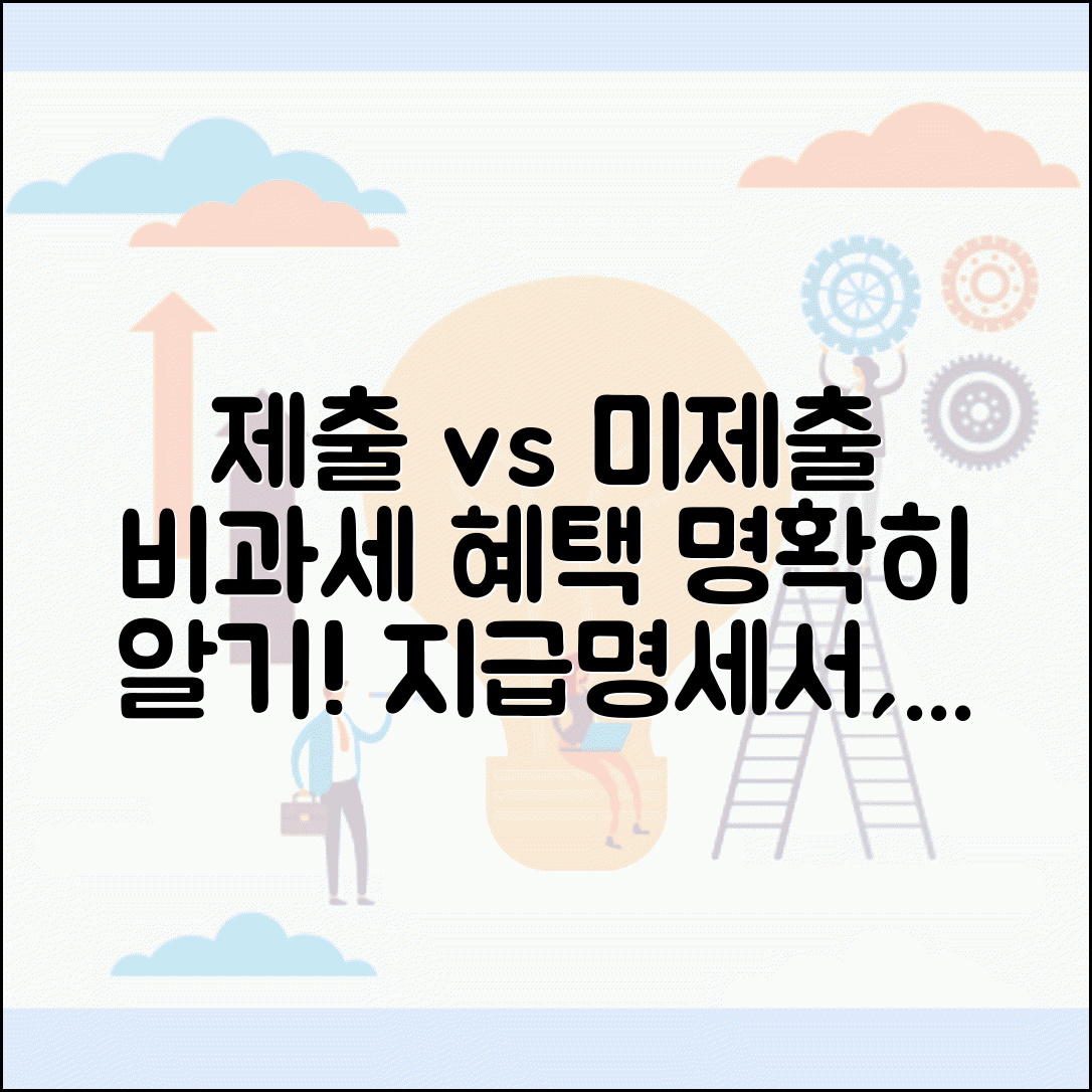 제출 비과세와 미제출 비과세 차이 | 지급명세서 제출 여부에 따른 비과세 혜택
