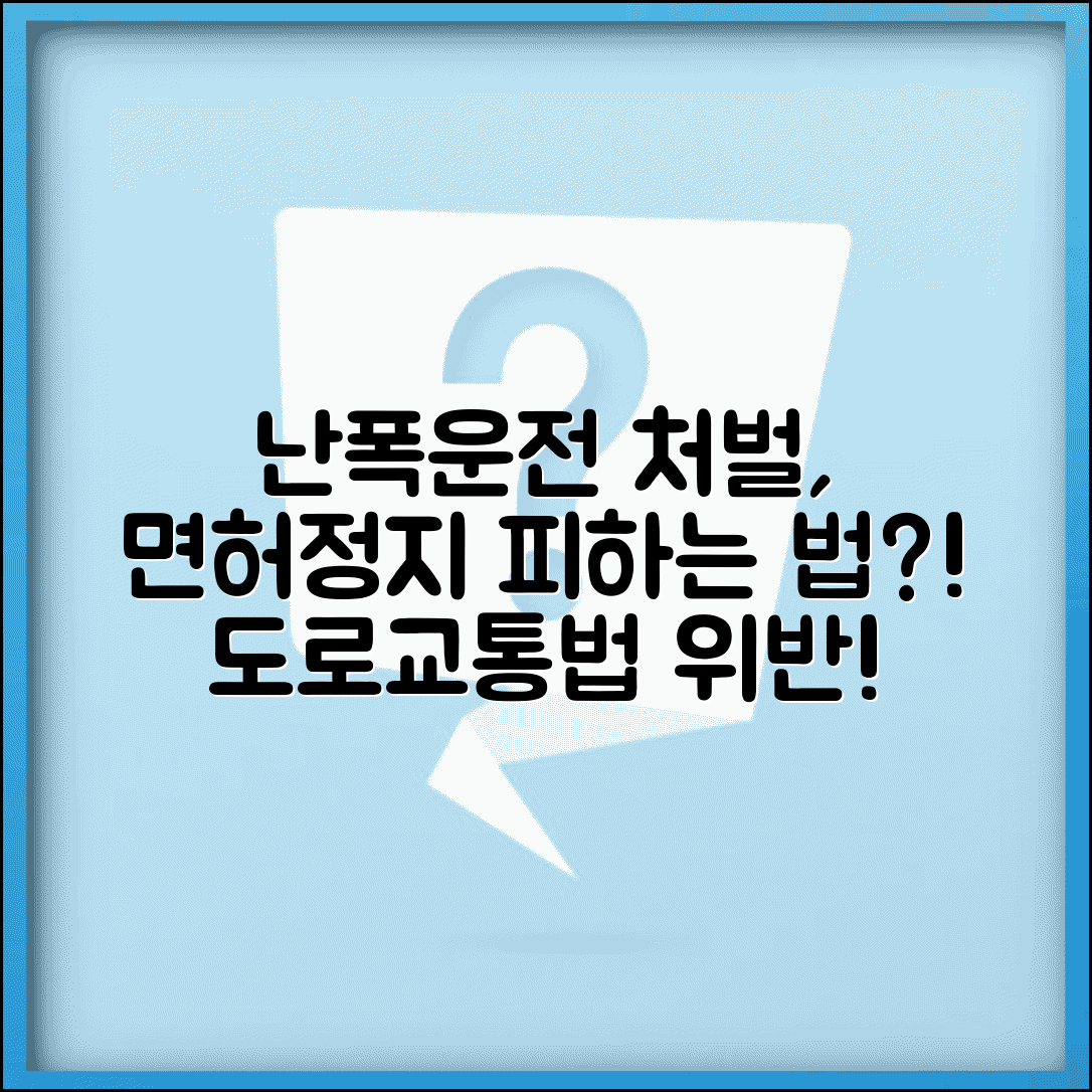 난폭운전 처벌기준 도로교통법 위반 | 난폭운전 처벌과 면허정지, 피할 수 있는 방법은?