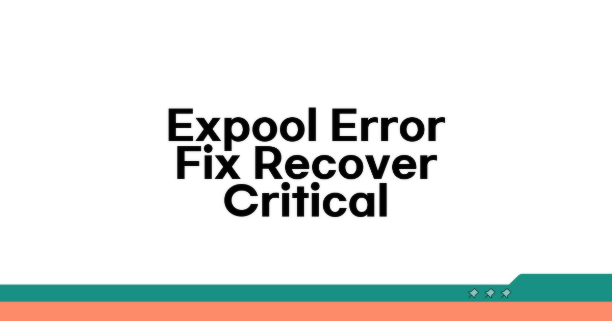 Expool 오류 대처 및 복구 절차
