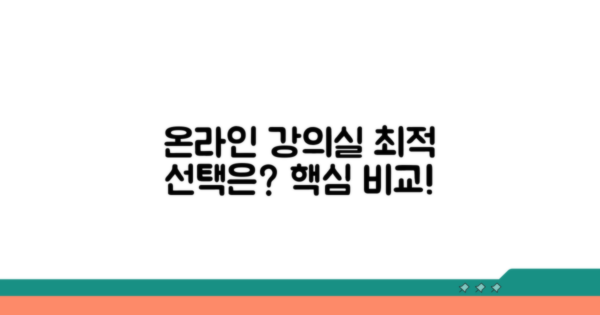 온라인강의실 핵심 비교 분석