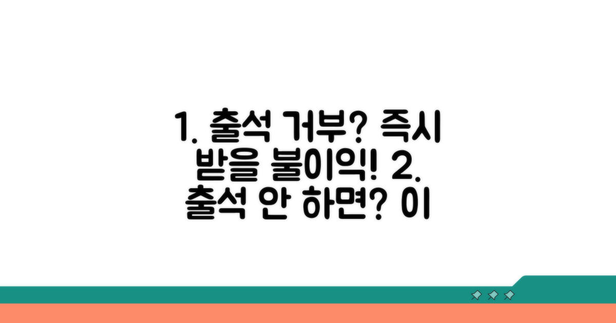 출석 거부의 구체적 불이익