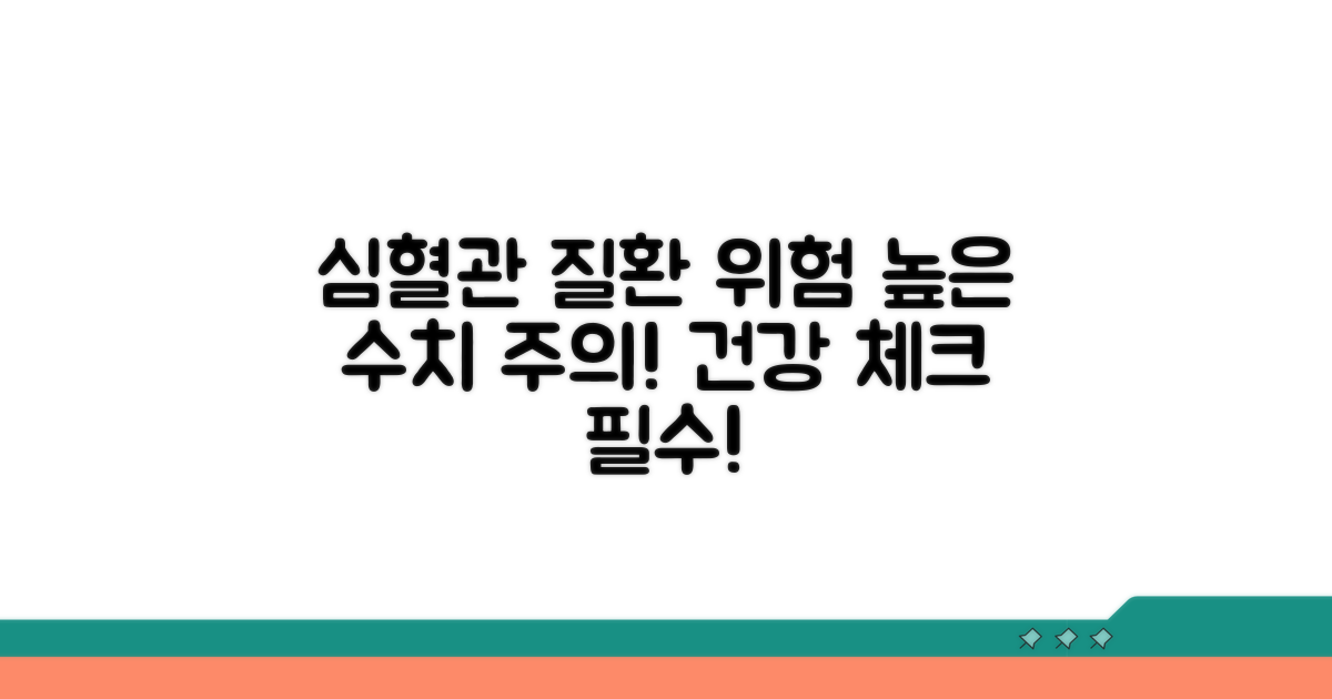높은 수치, 심혈관질환 위험 요인