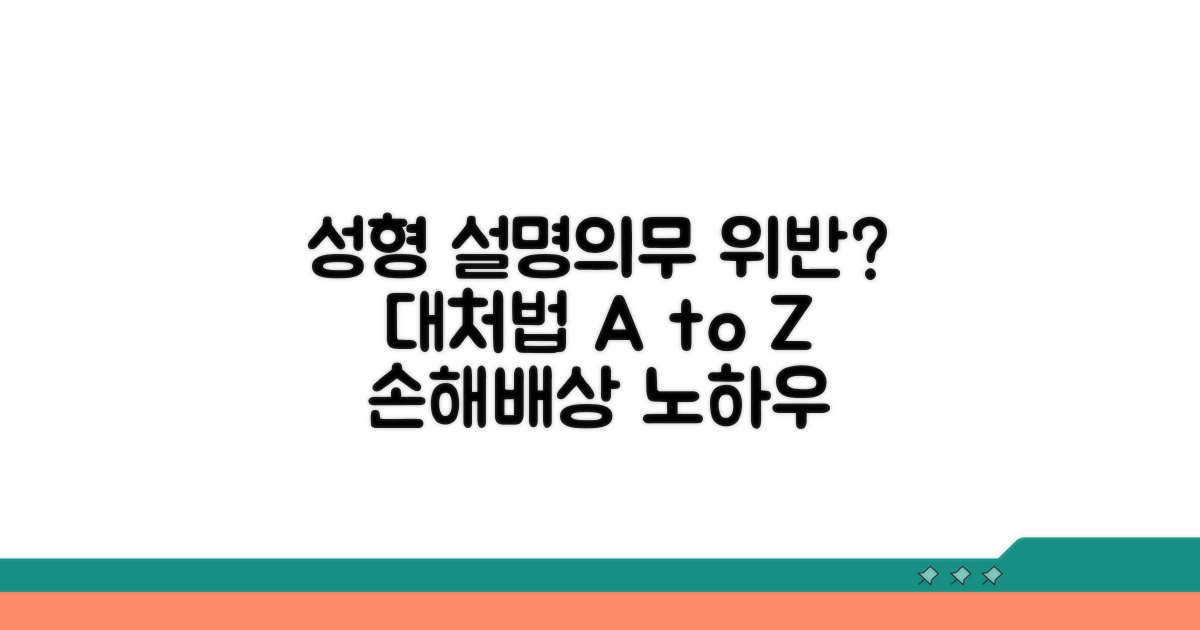 성형 설명의무 위반, 어떻게 대처할까?