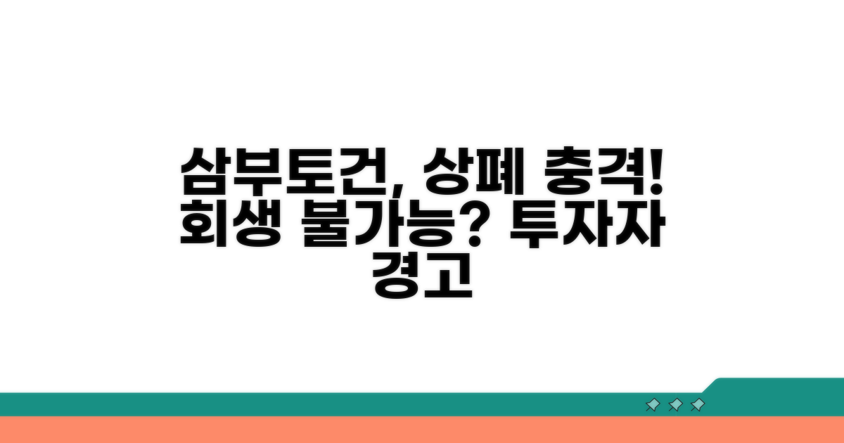삼부토건 사례와 상장폐지 교훈