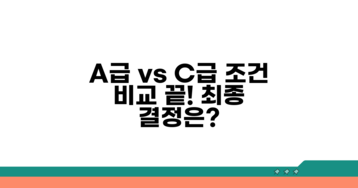 A급 C급 조건 상세 비교