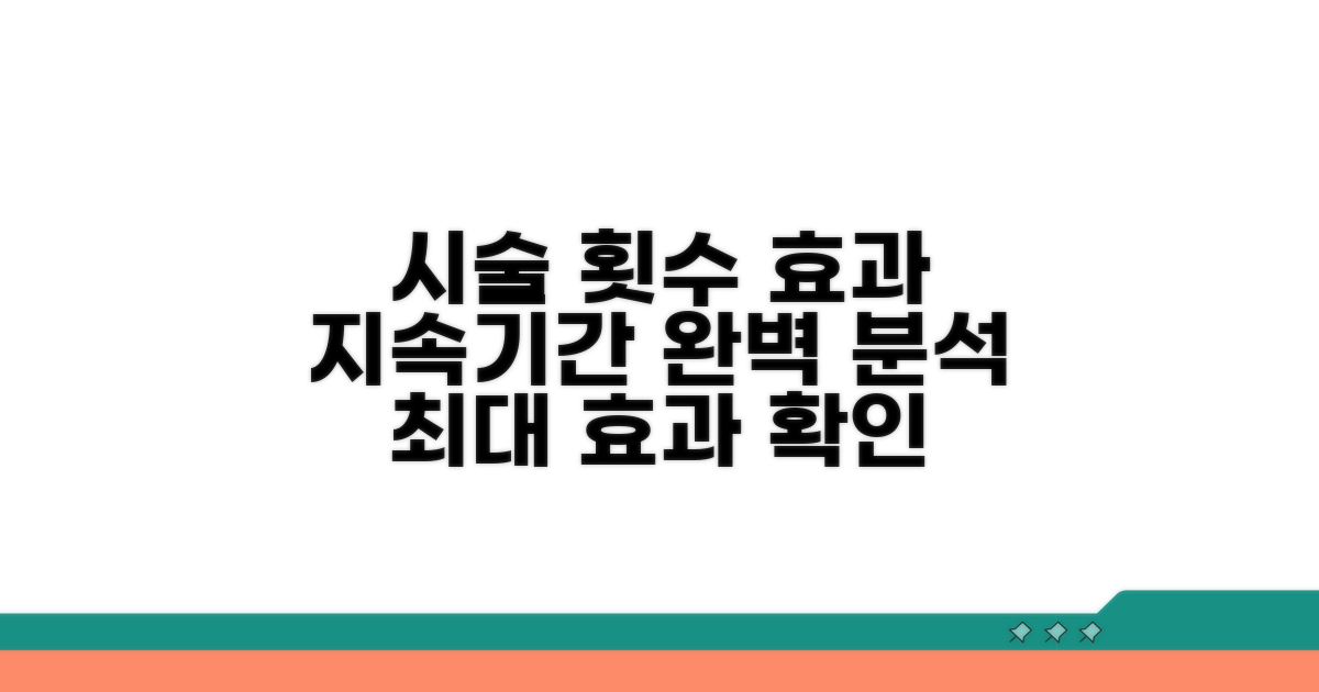 효과적인 시술 횟수와 지속 기간