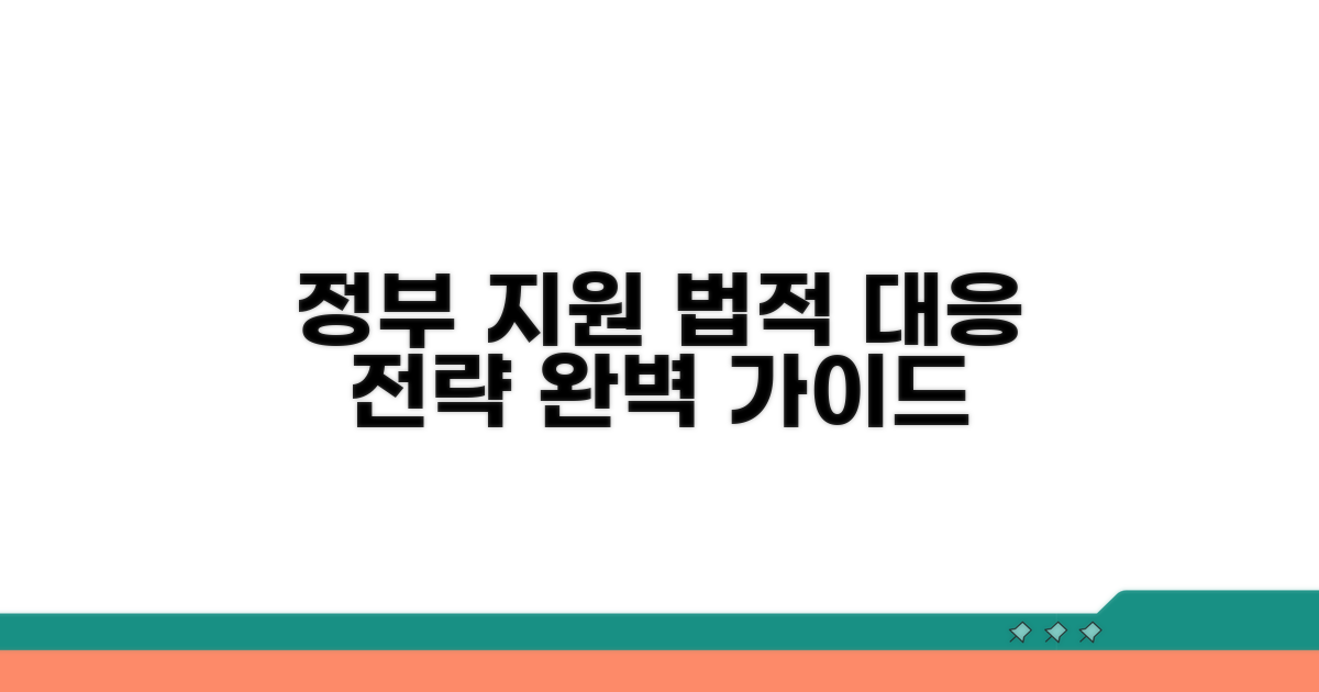 정부 지원 및 법적 대응 전략 총정리