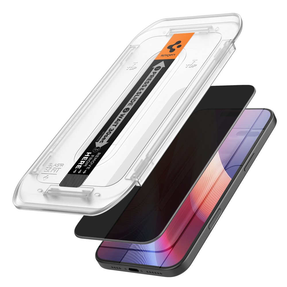 저반사 강화유리 글라스tR 이지핏 AR 프라이버시 아이폰16 프로 맥스, 1매입 상세 이미지 1