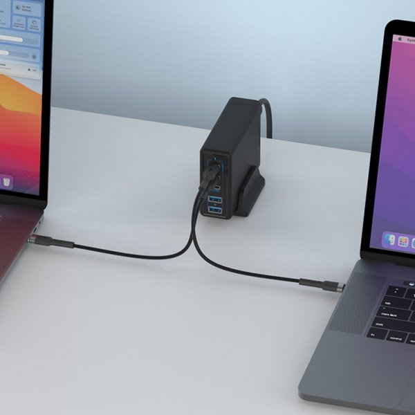 USB PD 226W PPS GaN 접지 멀티 초고속 충전기 GE410 블랙 상세 이미지 1