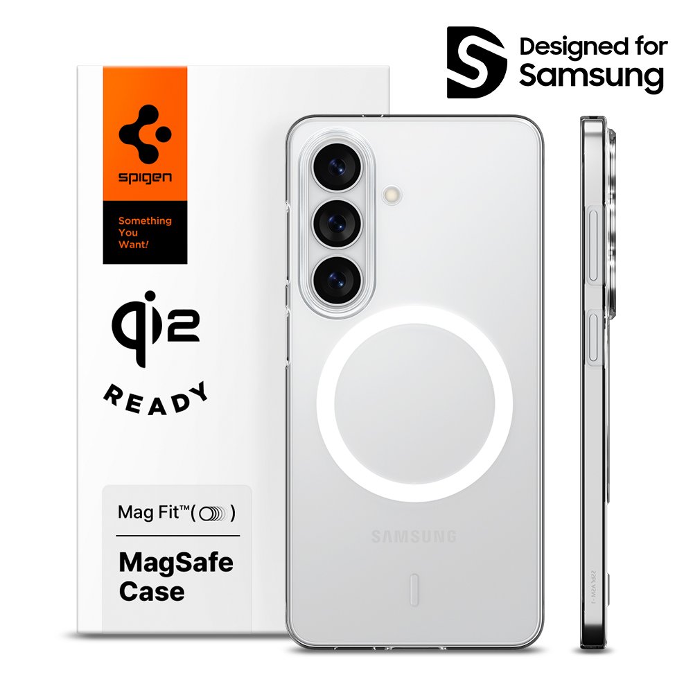Qi2 인증 갤럭시 맥세이프 케이스 초슬림 에어스킨 맥핏 클리어화이트, 갤럭시S26 플러스 상세 이미지 1