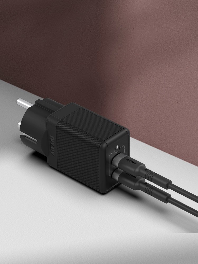 USB PD 45W PPS GaN 접지 듀얼 초고속 충전기 GA310 블랙 상세 이미지 2