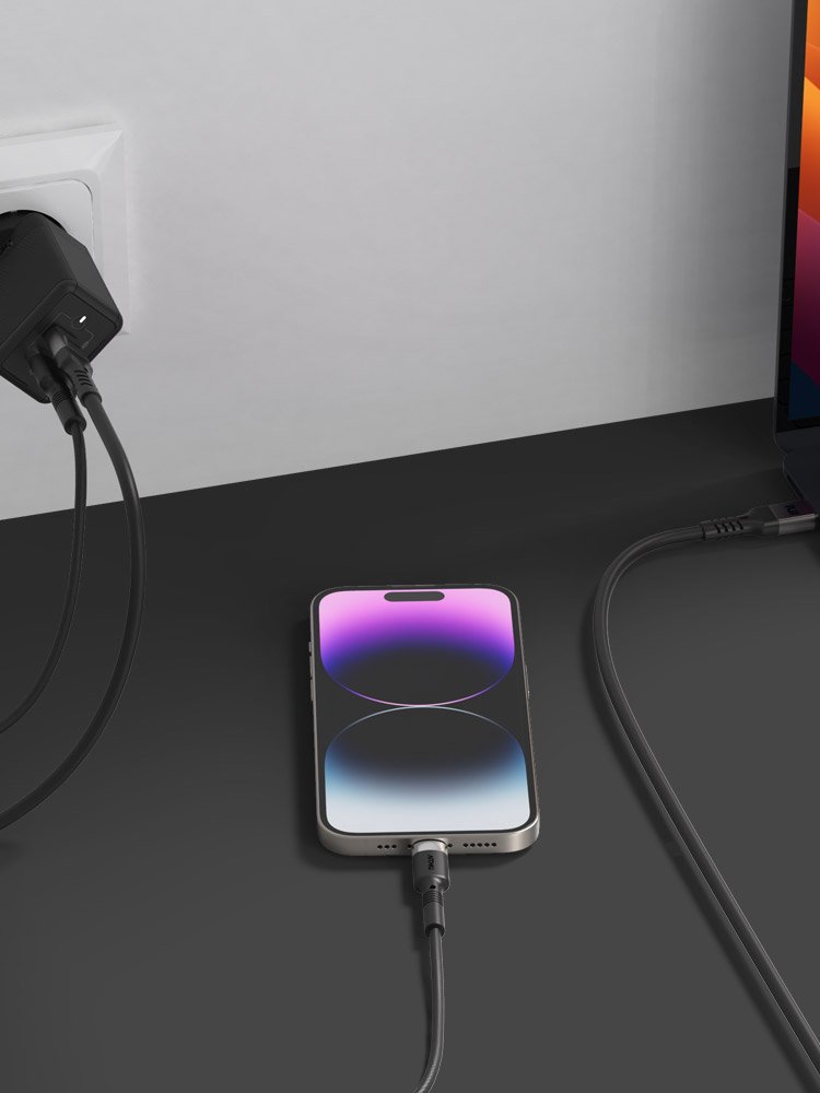 USB PD 45W PPS GaN 접지 듀얼 초고속 충전기 GA310 블랙 상세 이미지 2