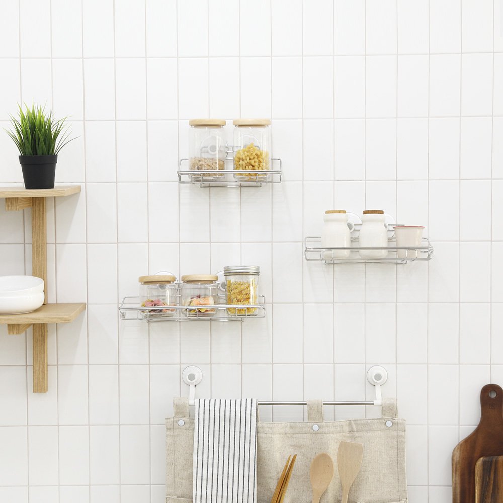 글라스터 흡착식 스테인레스 욕실 미니 평면 선반 S 상세 이미지 2