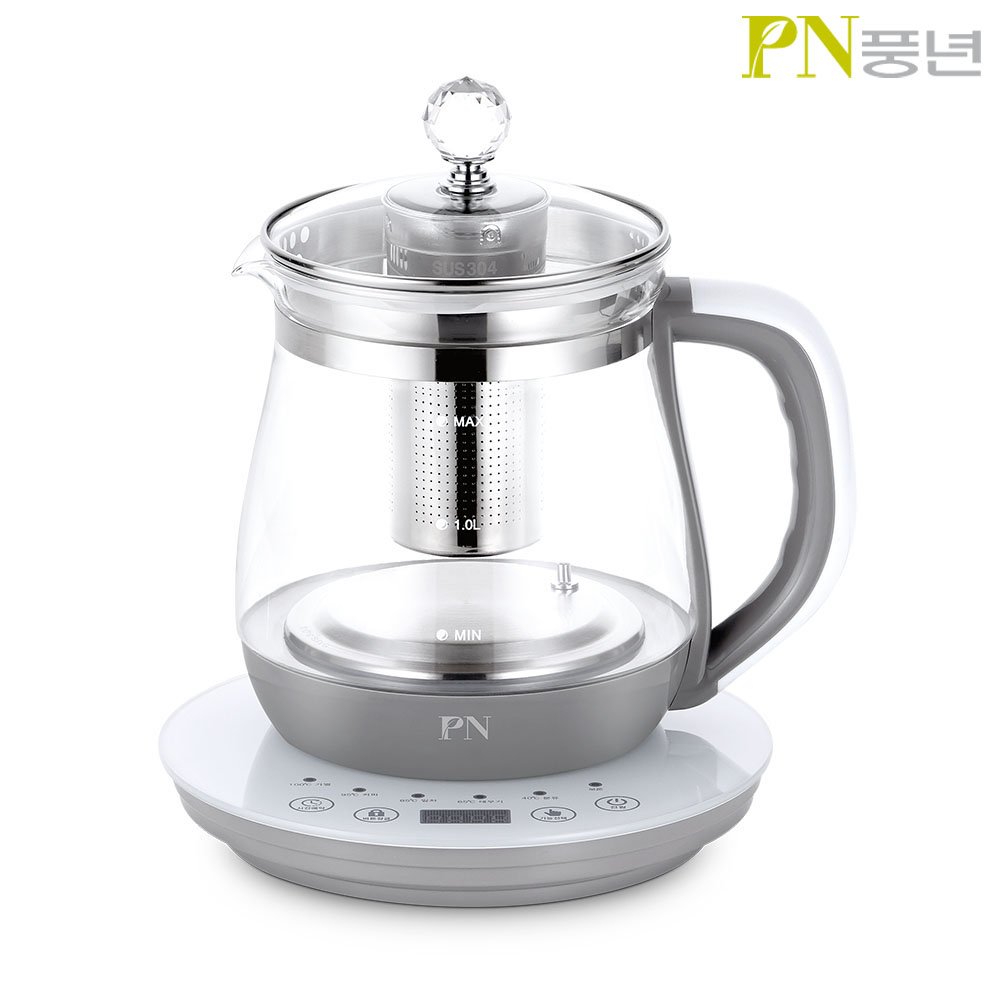 풍년 대용량 내열 유리 분유 포트 티메이커 전기 주전자 티 커피 무선 아기 포트기 차탕기 상세 이미지 1