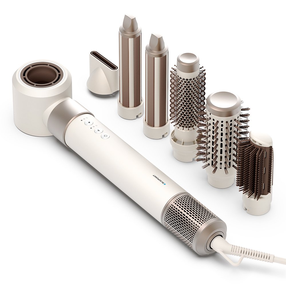 블라우풍트 7in1 헤어 롤 빗 드라이기 에어 이지 헤어스타일러 웜그레이 상세 이미지 1