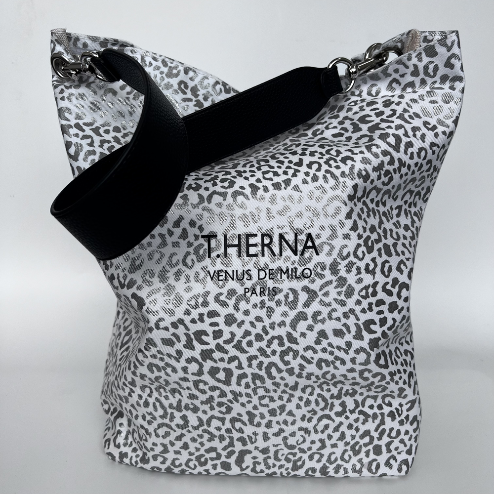 연예인 에코백 본인디펜던트 라지 실버레오파드 상세 이미지 1