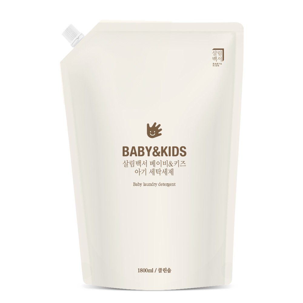 살림백서 베이비&키즈 아기세제 리필형 1800ml 유아세탁세제 상세 이미지 1
