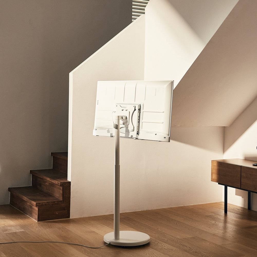 와이드무빙뷰 화이트에디션 삼탠바이미V3 셋트 QLED 109cm(43인치) UHD 4K 스마트 이동식 TV 중소바이미 유압식 높이조절 삼텐바이미 자가설치 상세 이미지 2