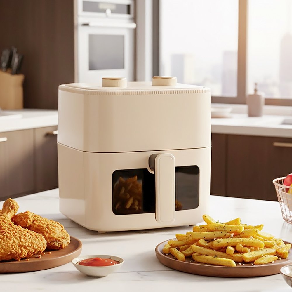 보이는 윈도우 5L 대용량 만능 에어프라이어 (튀김·스테이크·치킨) 상세 이미지 1